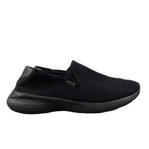Fila Shoes Womens 9.5 Casual Slip On Sneaker Black Knit Comfort Walking Loafer